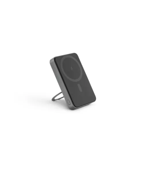 Warshel 10. 10'000 Mah Magnetic Power Bank With 15w Superfast Wireless Charger In Recycled Abs (100% Rabs) With Stand Tummanharmaa