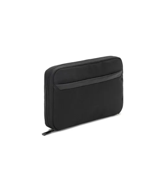 Yangon. Spacious Organiser Bag For Tech Accessories In Twill With Water-repellent Coating And 600d Recycled Polyester Musta