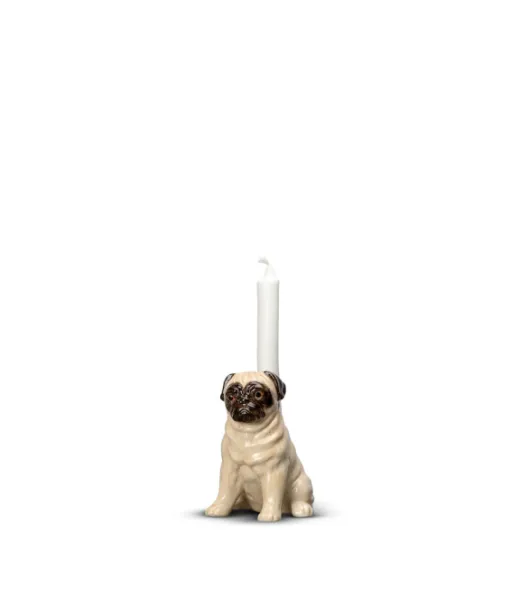 Byon Kynttilänjalka Pug, Beige/ruskea