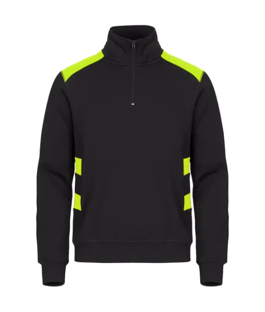Clique Ambition Half Zip Huomionkeltainen