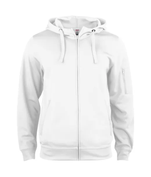 Clique Basic Active Hoody Full Zip Valkoinen