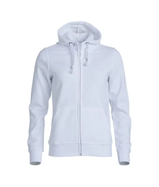 Clique Basic Hoody Full Zip Women Valkoinen
