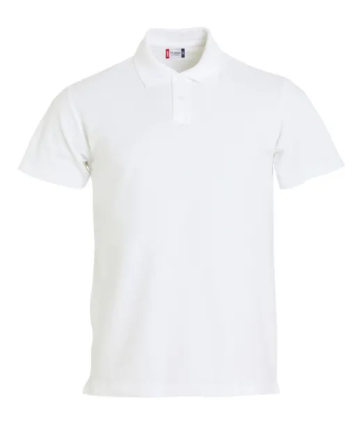Clique Basic Polo S/s Junior Valkoinen