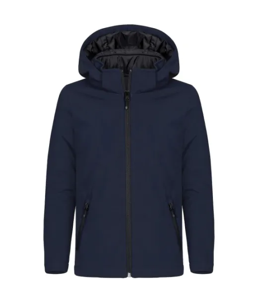 Clique Padded Hoody Softshell Junior Tummansininen