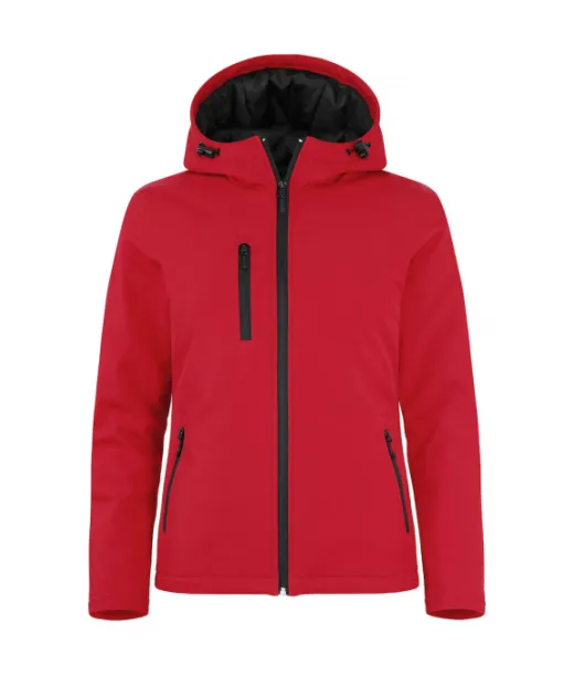 Clique Padded Hoody Softshell Women Punainen