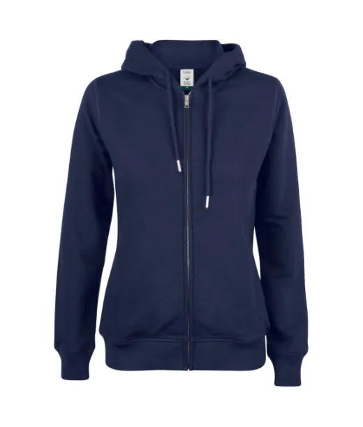 Clique Premium Oc Hoody Full Zip Women Tumman Sininen
