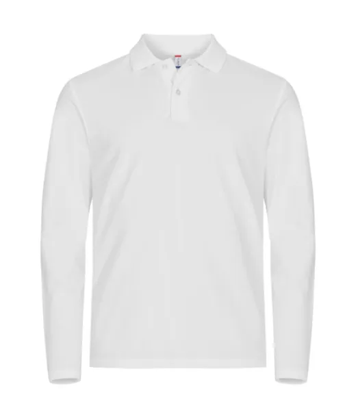 Clique Stretch Premium Polo L/s Valkoinen
