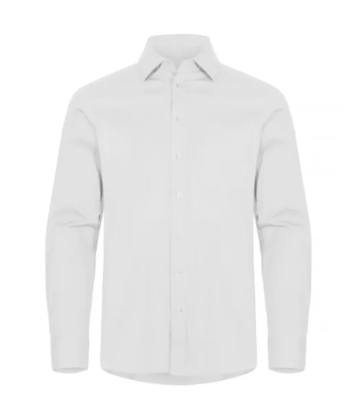 Clique Stretch Shirt Ls Valkoinen