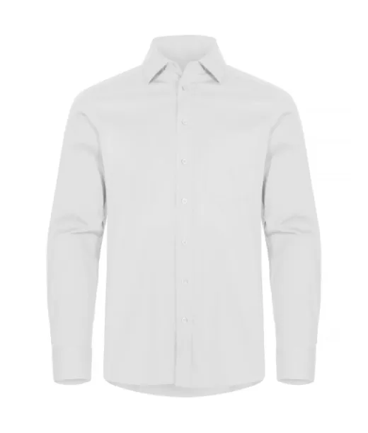 Clique Stretch Shirt L/s Valkoinen