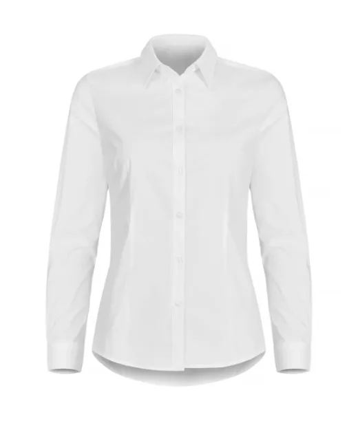 Clique Stretch Shirt L/s Women Valkoinen