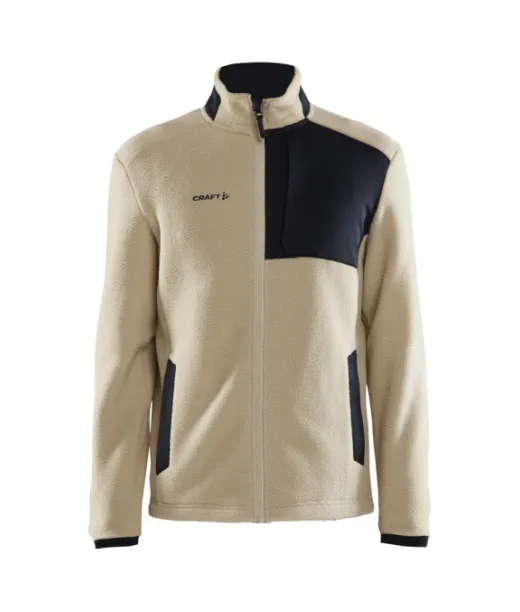 Craft Adv Explore Pile Fleece Jacket M Ecru/black