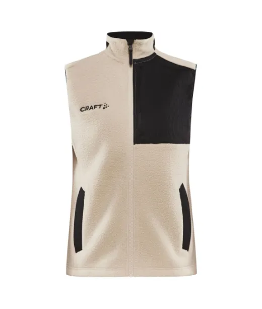 Craft Adv Explore Pile Fleece Vest W Ecru/black