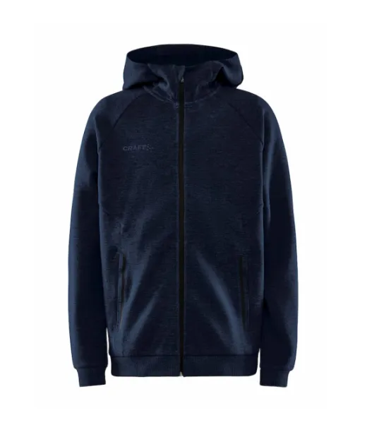 Craft Core Soul Full Zip Hood Jr Tummansininen