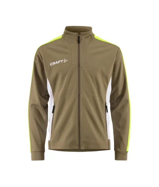 Craft Evolve 2.0 Contrast Full Zip Jacket Jr Raw / Contrast Yellow