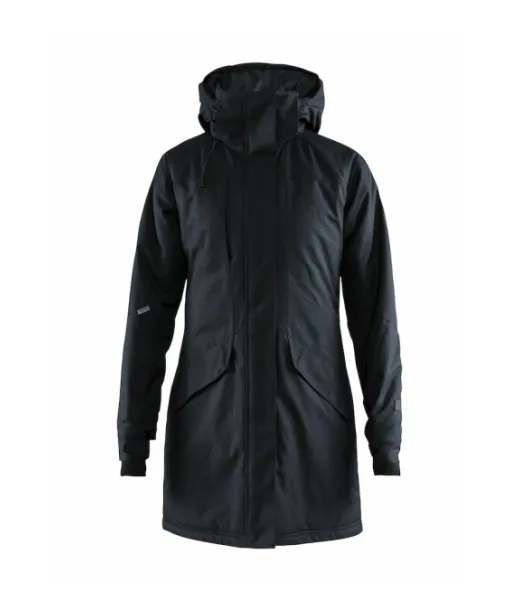 Craft Mountain Padded Parkas W Meleerattu Musta