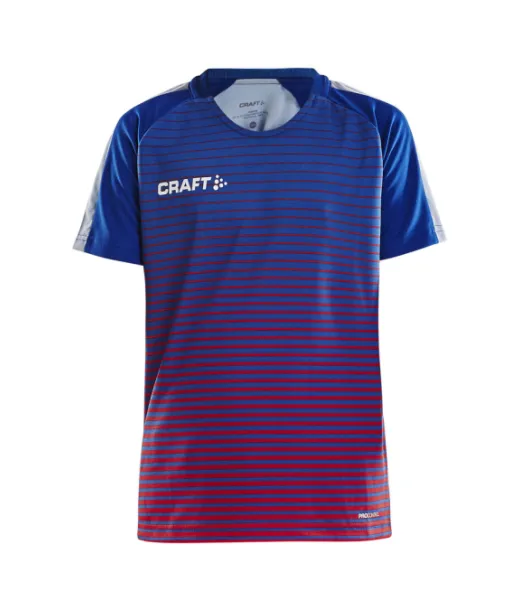 Craft Pro Control Stripe Jersey Jr Club Cobolt / Bright Red