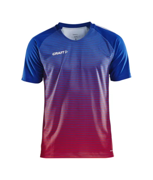 Craft Pro Control Stripe Jersey M Club Cobolt / Bright Red
