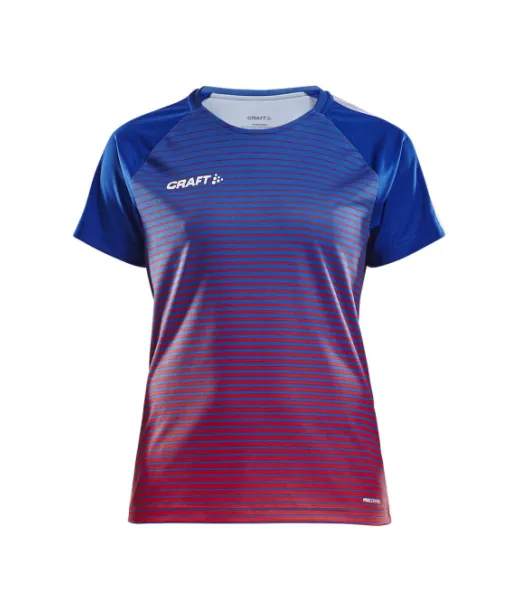 Craft Pro Control Stripe Jersey W Sininen/kirkkaanpunainen