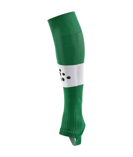 Craft Pro Control Stripe W-o Foot Socks Jr Team Green / White