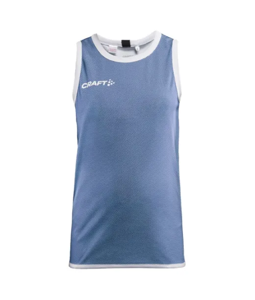 Craft Progress Reversible Basket Singlet Jr Club Cobolt / White