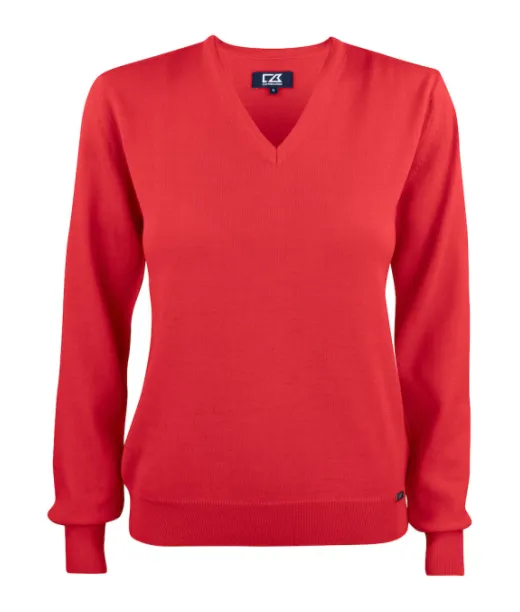 Cutter & Buck Everett V-neck Ladies Kirkkaanpunainen
