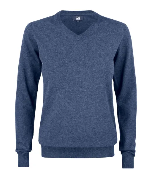 Cutter & Buck Oakville V-neck Dames Meleerattu Tummansininen