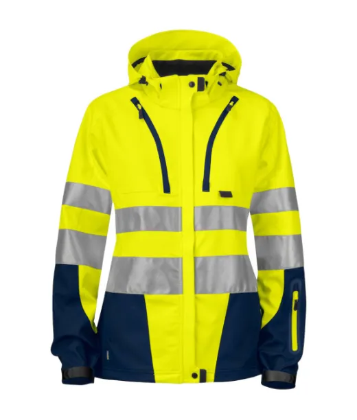 Projob 6423 Naisten Takki En Iso 20471 Luokka 3/2 Keltainen/tummansininen