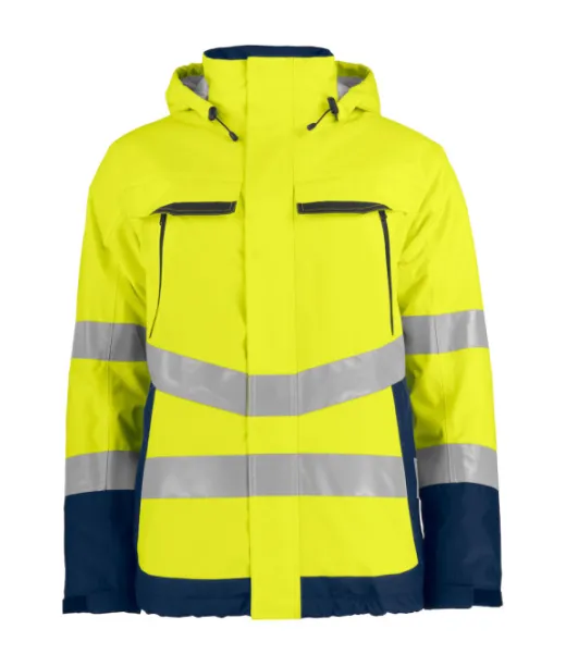 Projob 6441 Huomio Talvitakki En Iso 20471 Luokka 3 Keltainen/sininen