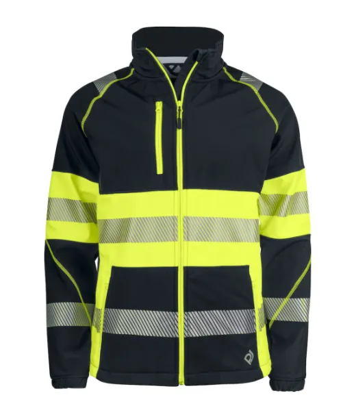 Projob 6443 Softshell-takki En Iso 20471 Luokka 1 Keltainen/musta