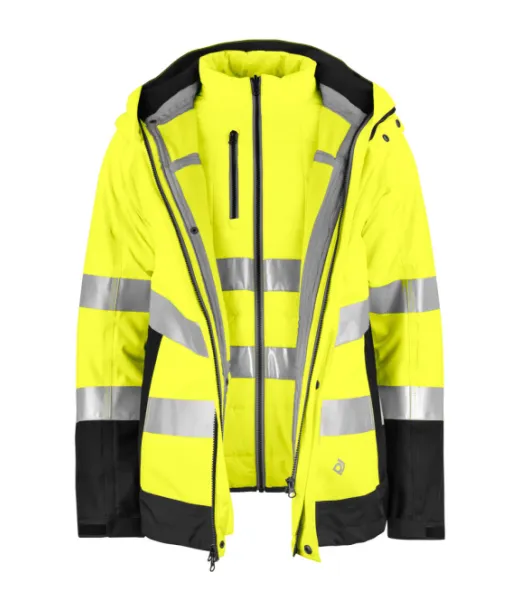 Projob 6445 Tekninen Takki 3-in-1 En Iso 20471 Luokka 3/2 Keltainen / Sininen