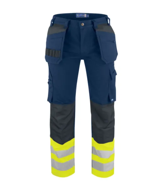 Projob 6530 Riipputaskuhousut En Iso 20471 Luokka 1 Keltainen / Sininen