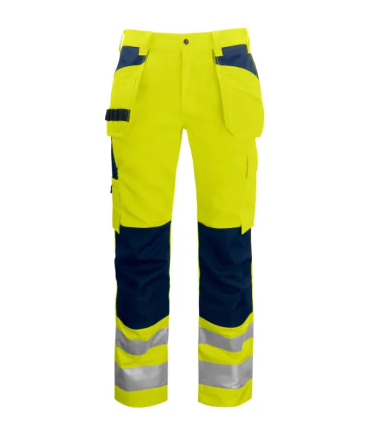 Projob 6531 Riipputaskuhousut En Iso 20471 Luokka 2 Keltainen / Sininen