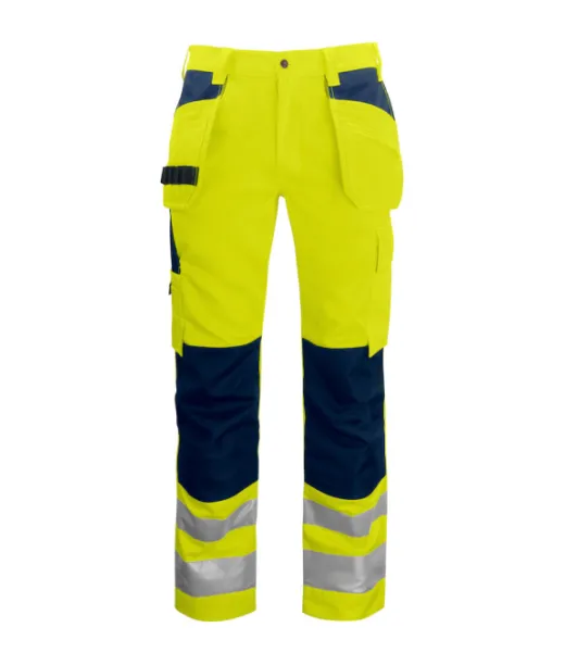Projob 6531 Riipputaskuhousut En Iso 20471 Luokka 2 Keltainen/sininen