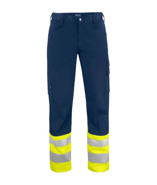 Projob 6533 Huomioreisitaskuhousut En Iso 20471 Luokka 1 Keltainen/sininen