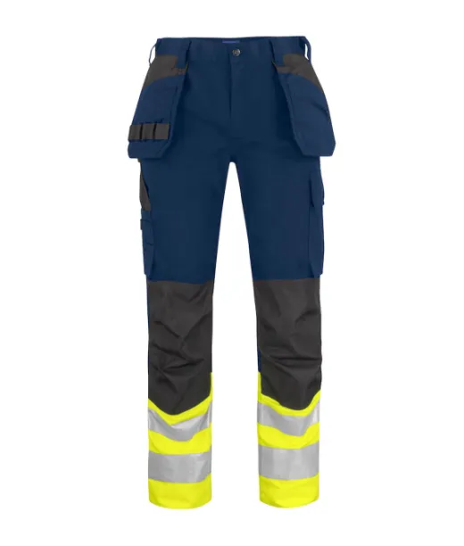 Projob 6534 Huomioriipputaskuhousut En Iso 20471 Luokka 1 Keltainen/sininen