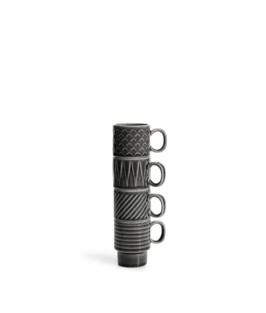 Sagaform Coffee & More Espressomuki 4 Kpl, Harmaa