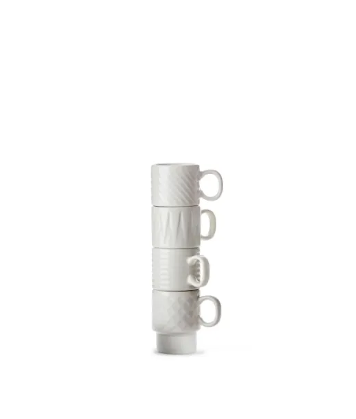 Sagaform Coffee & More Espressomuki 4 Kpl, Valkoinen