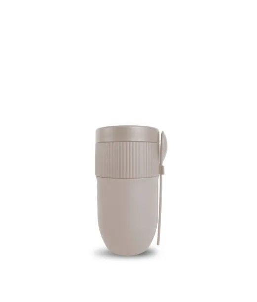 Sagaform Ted Termos Jogurttimuki Lusikalla, Beige