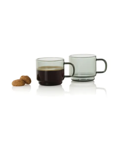 Adhoc Impact -espressokupit 70 Ml, 2 Kpl:n Sarja Läpinäkyvä
