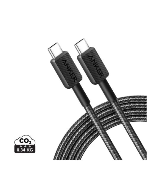 Anker Usb-c–usb-c-kaapeli, 1,8 Metriä, 60 W Harmaa, Musta