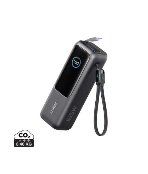 Anker-varavirtalähde 25 000 Mah, 165 W, Kelautuva Kaapeli Harmaa, Musta