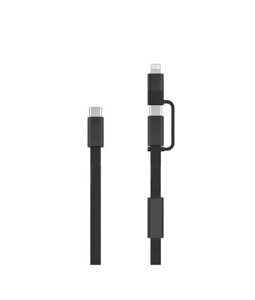 Arc Rcs 60w 120 Cm 2-in-1 Fast Charging Cable Musta
