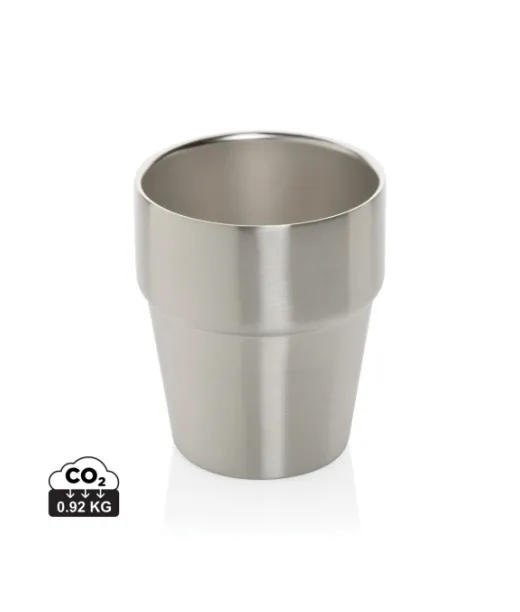 Clark Rcs Tuplaseinäinen Kahvimuki 300ml Hopeanvärinen