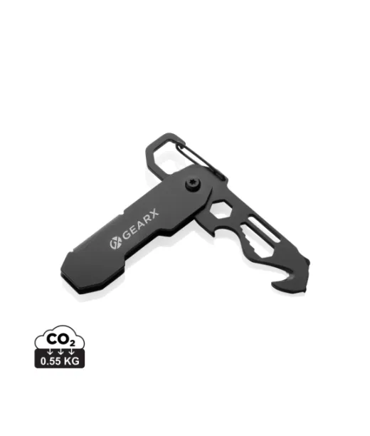 Gear X Taitettava Edc-työkalu Karabiinilla Musta