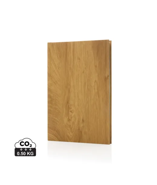 Kavana A5 Vihko Puukuvioinnilla Ruskea