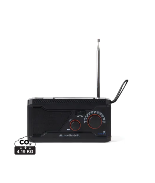 Nordic Drift Titan Ipx4 -monitoimiradio 4000 Mah Musta