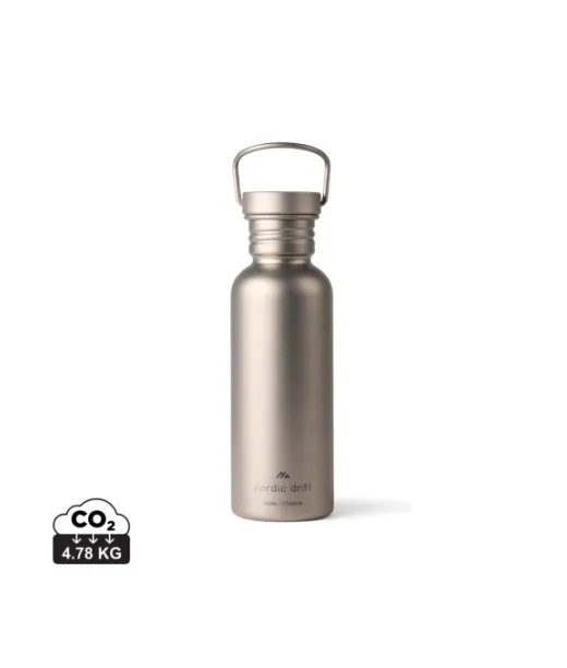 Nordic Drift Trail -ultrakevyt Titaanijuomapullo 600 Ml Hopeanvärinen