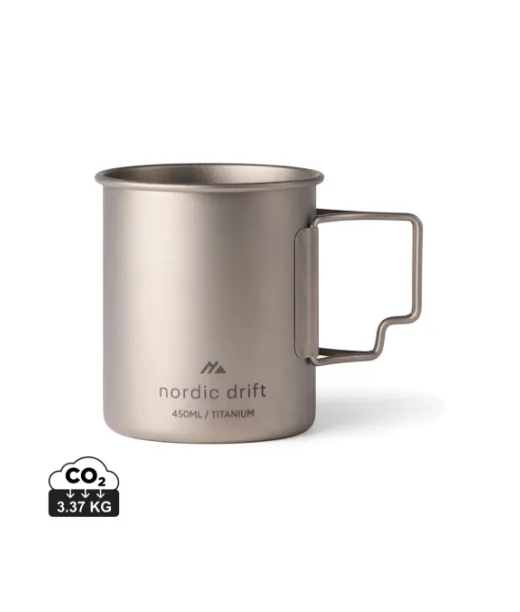 Nordic Trail-ultrakevyt Titaaninen Muki 450ml Hopeanvärinen