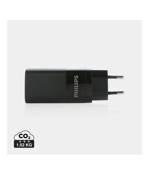 Philips 65 W Erittäin Nopea Pd 3-porttinen Usb-laturi Musta