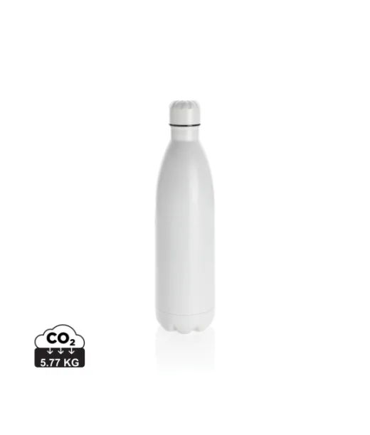 Pullo Ruostumattomasta Teräksestä 1l Valkoinen